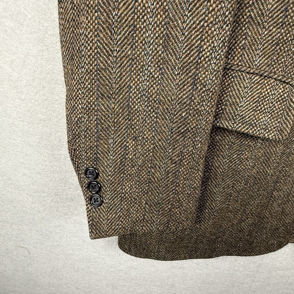 J Press Donegal Mist Handwoven Tweed Blazer Brown Herringbone Wool Cashmere 39R - Picture 6 of 16